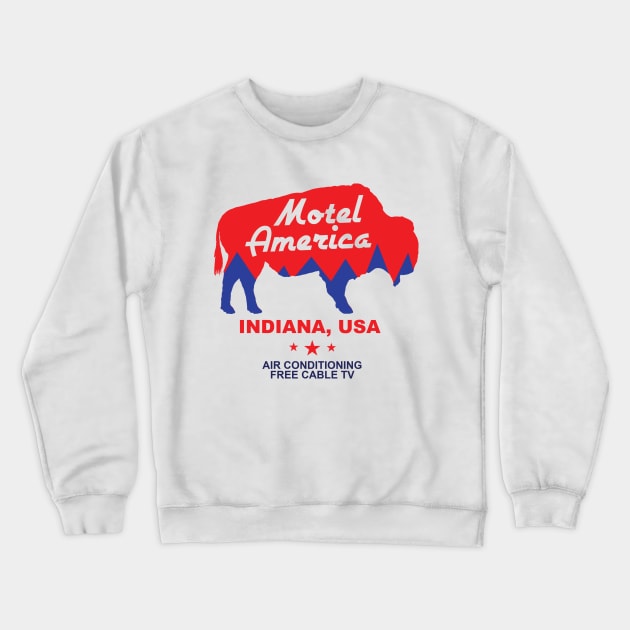 Shadow Moon Motel America - Indiana USA Crewneck Sweatshirt by Meta Cortex